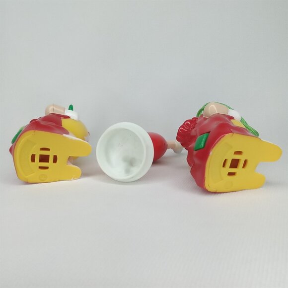 Vintage Christmas Ornament Set Of 3 M&Ms Yellow & Red Plastic 1990s - Picture 10 of 10